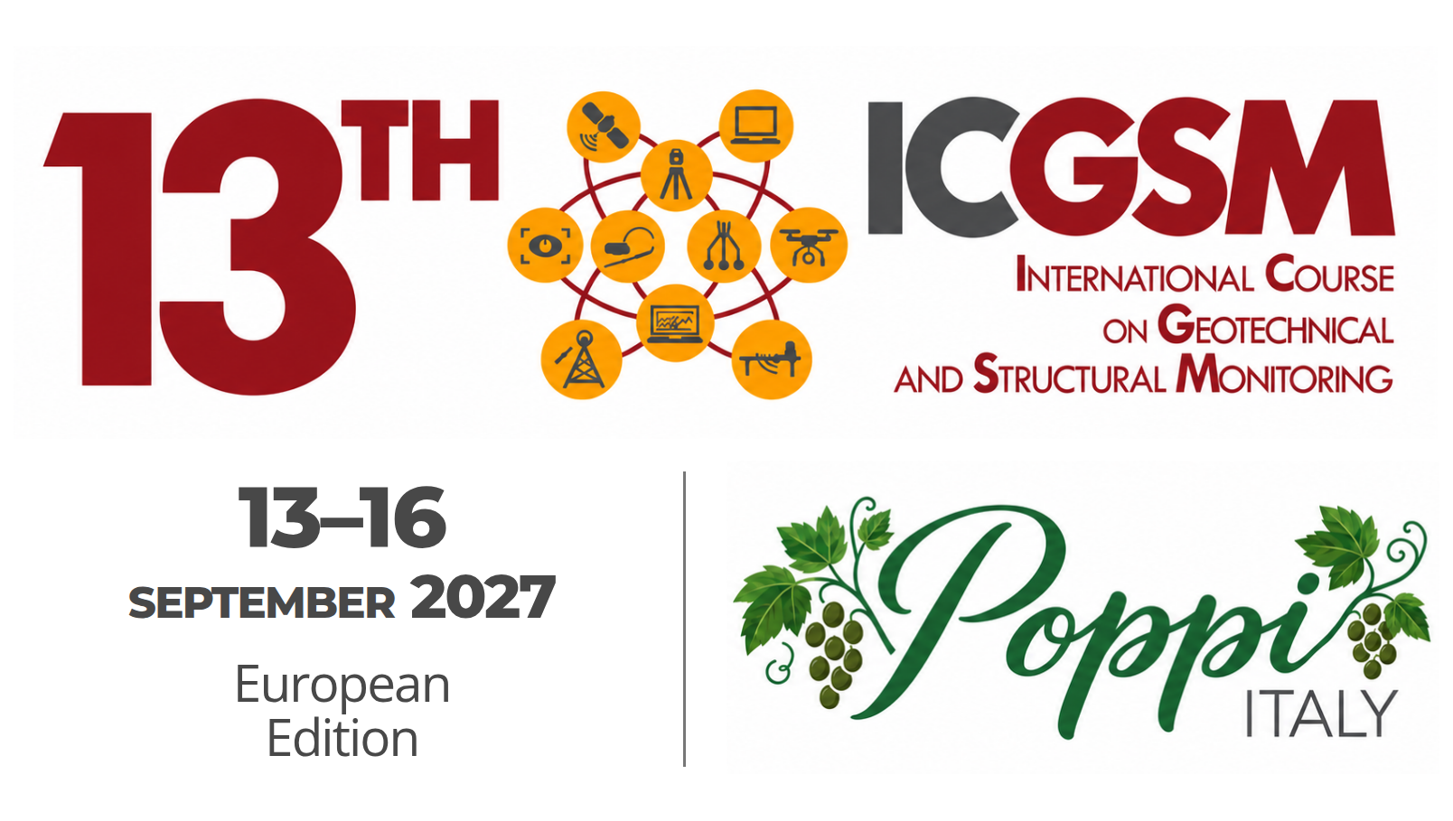 ICGSM 2027 · Poppi, Italy · 13–16 September 2027 · European Edition
